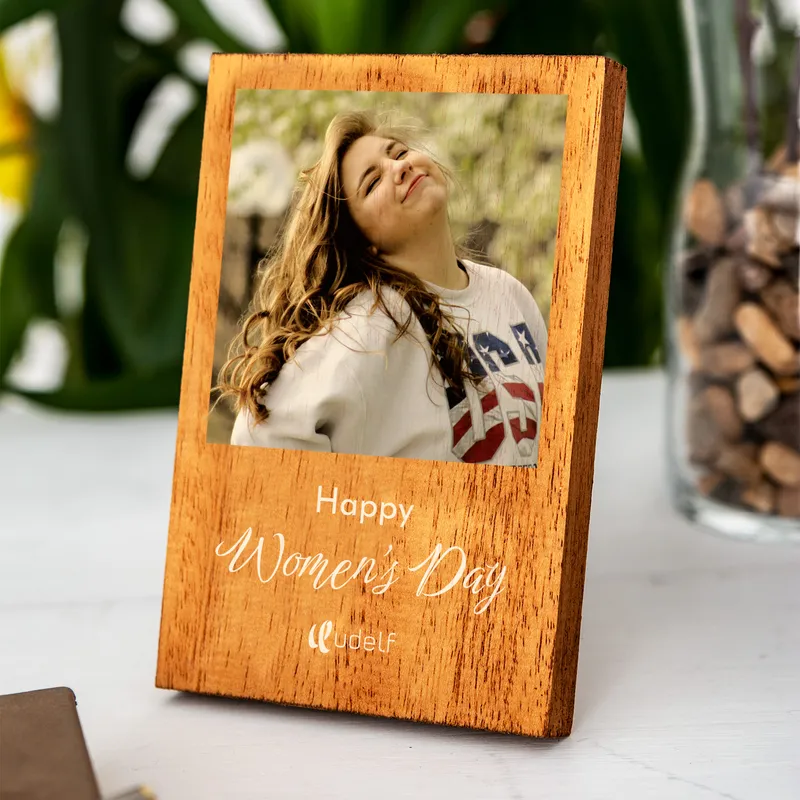 Personalized Women's Day Photo Frame with Corporate Logo