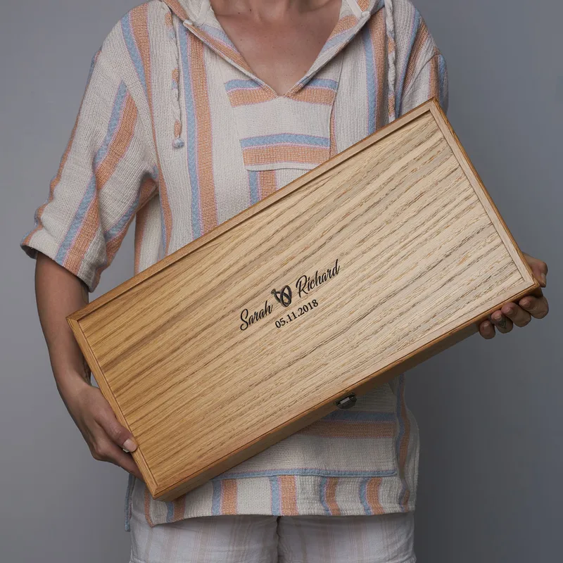 Personalized Wooden Backgammon Set for Anniversary