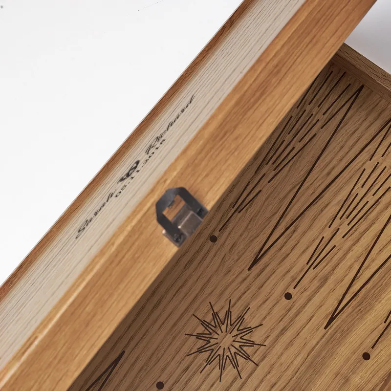 Personalized Wooden Backgammon Set for Anniversary