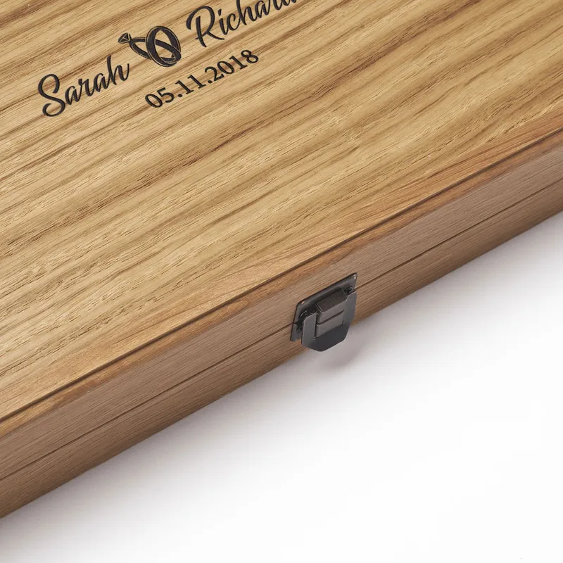 Personalized Wooden Backgammon Set for Anniversary