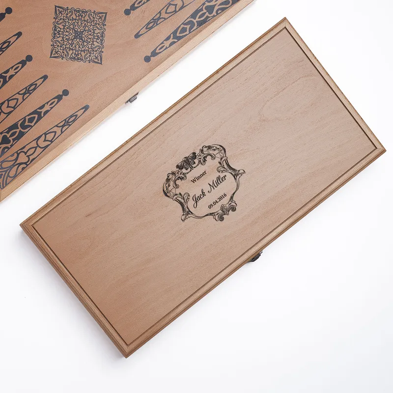 Personalized Wooden Backgammon Set for Dad or Friend