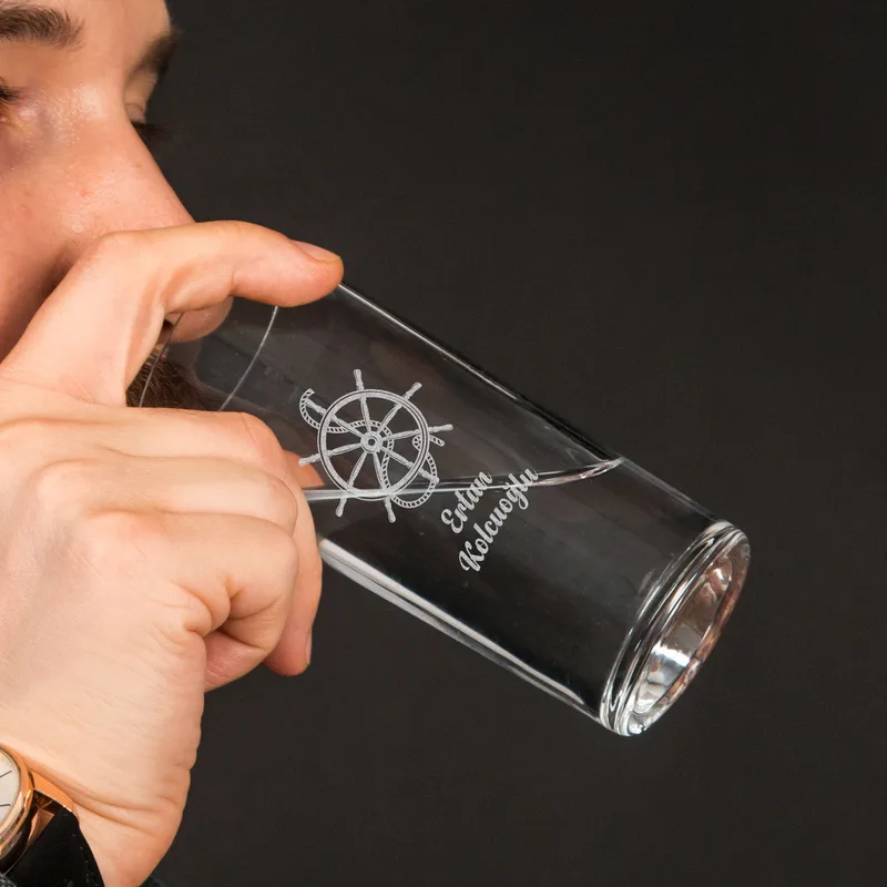 Personalized Wooden Box Raki Set for Sea Lovers