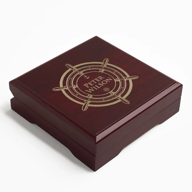 Personalized Wooden Box Sailor Compass for Men