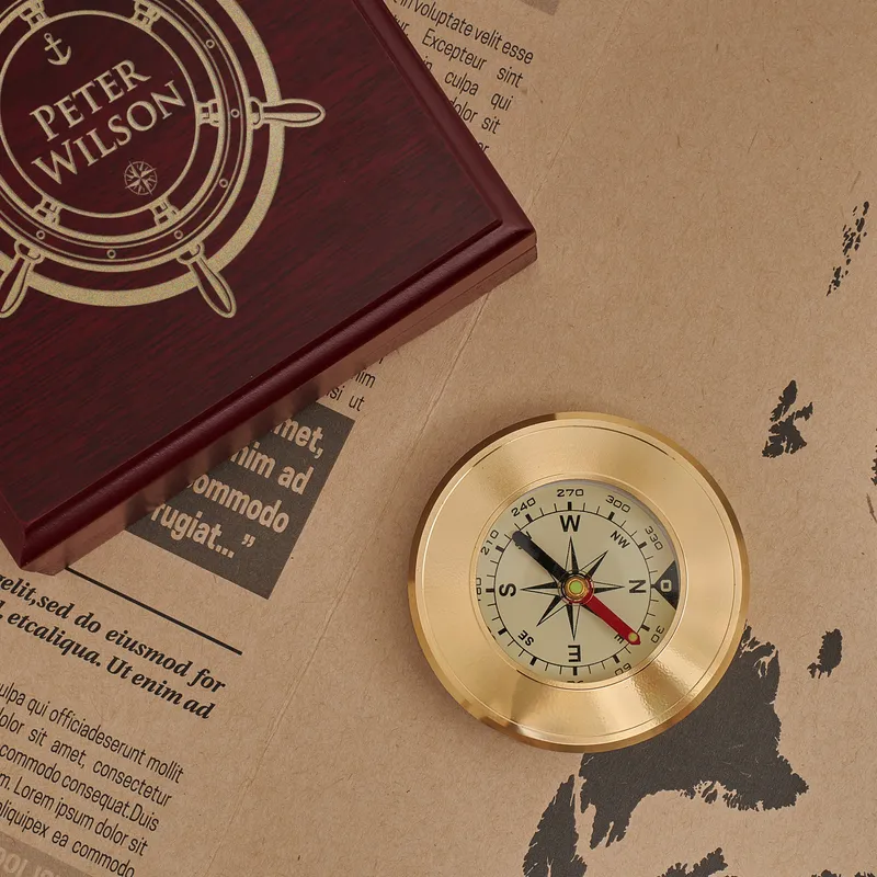 Personalized Wooden Box Sailor Compass for Men