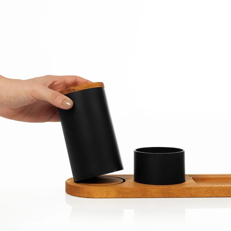 Personalized Wooden Desktop Organizer Set