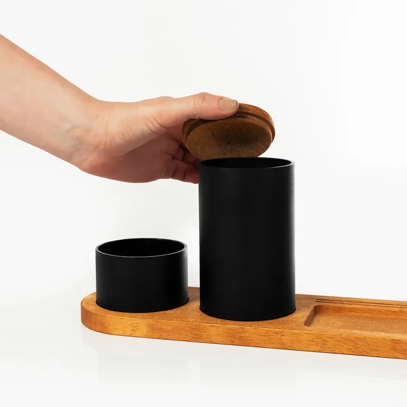 Personalized Wooden Desktop Organizer Set