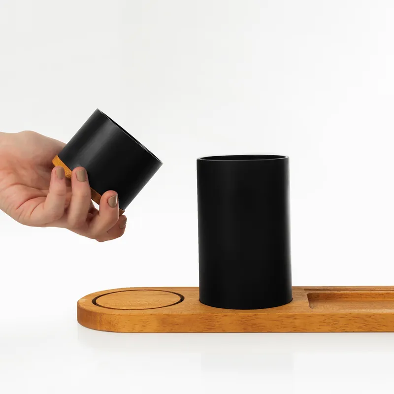 Personalized Wooden Desktop Organizer Set