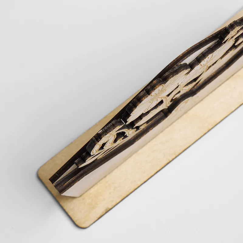 Personalized Wooden Flower Desk Nameplate