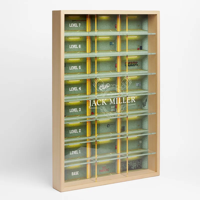 Personalised Wooden Garage Car Display Shelf