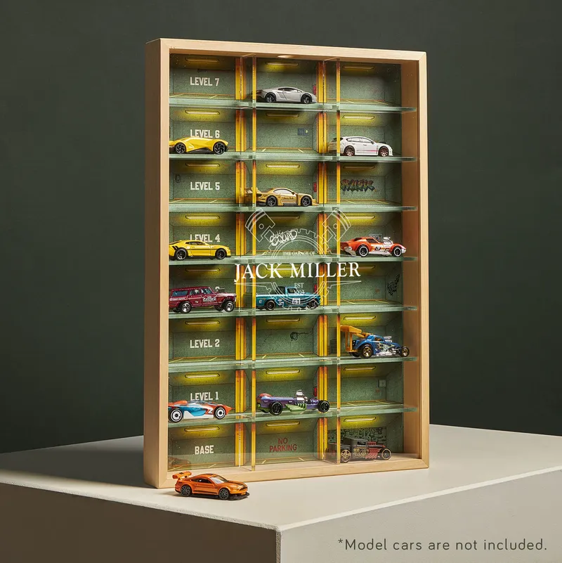 Personalised Wooden Garage Car Display Shelf