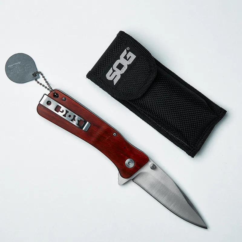 Personalized Wooden Handle Pocket Knife for Outdoor Enthusiasts