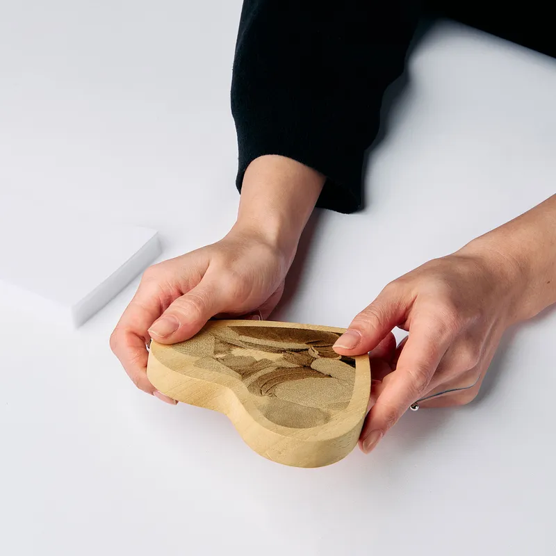 Personalized Wooden Heart Photo Keepsake for Couples