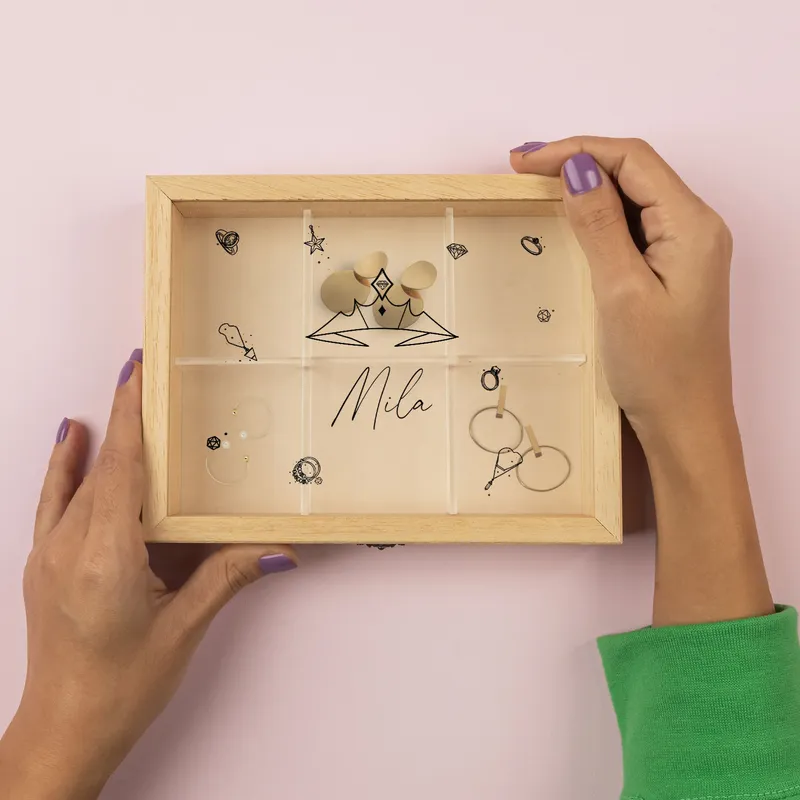 Personalized Wooden Jewelry Box