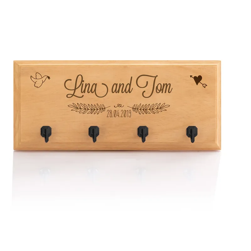 Personalized Wooden Key Holder