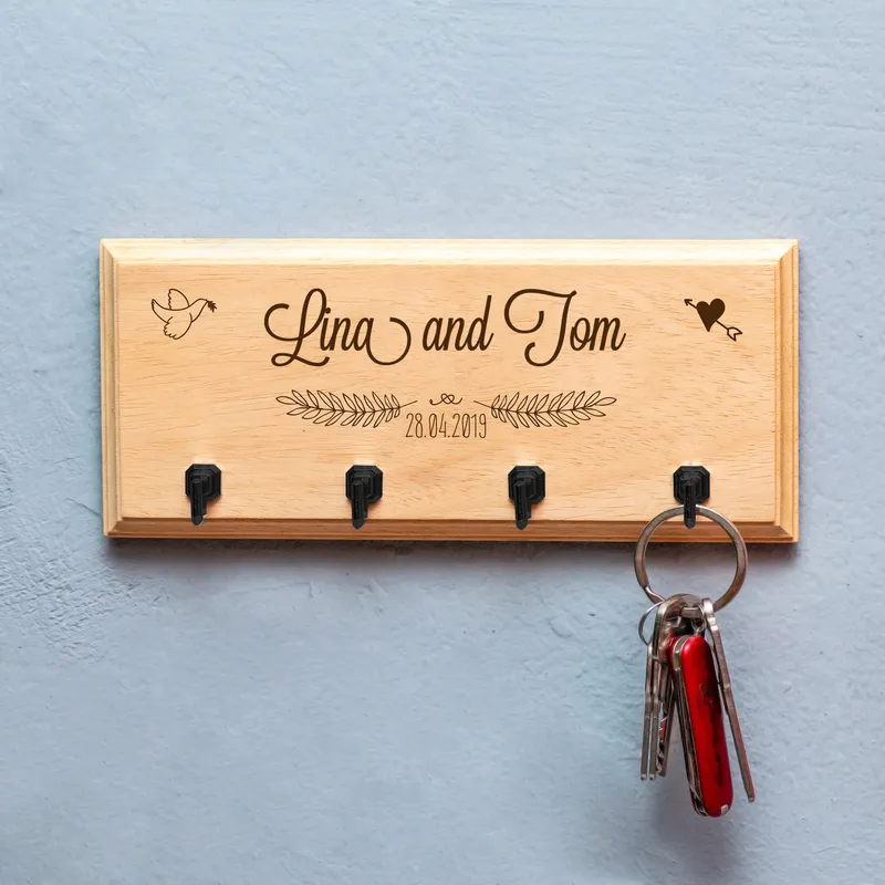 Personalized Wooden Key Holder