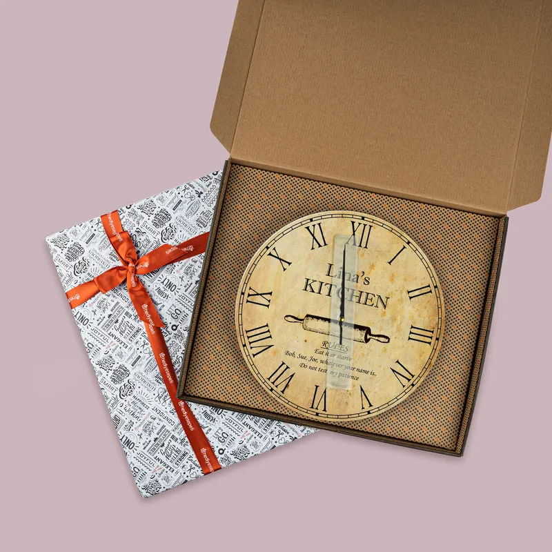 Personalized Wooden Kitchen Clock