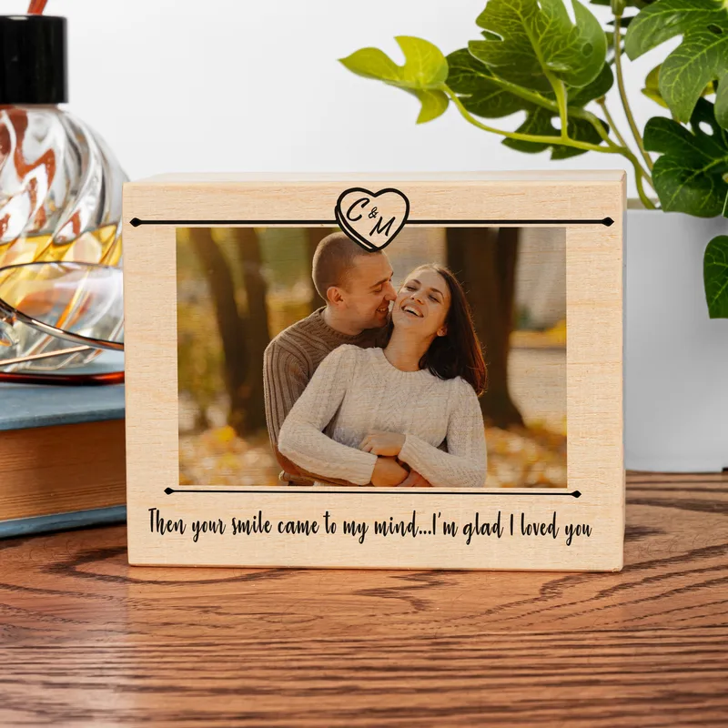 Personalised Wooden Music Box with Photo and Message