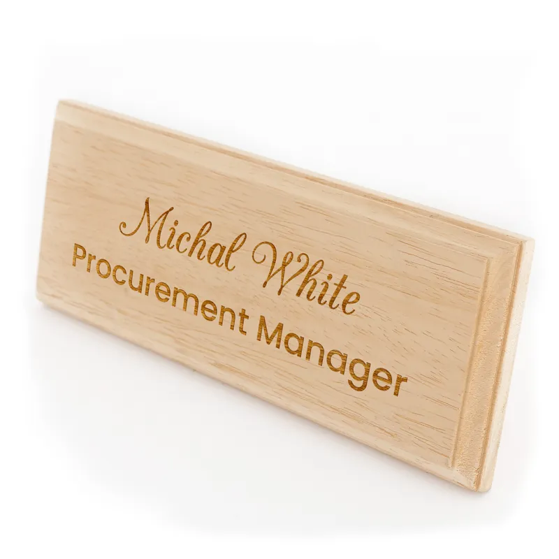 Personalized Wooden Name and Business Card Holder