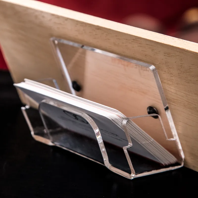 Personalized Wooden Name and Business Card Holder