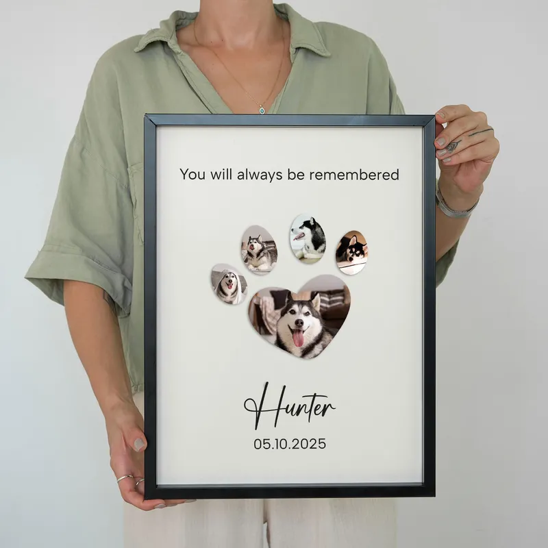 Personalized Wooden Pet Memory Frame Keepsake