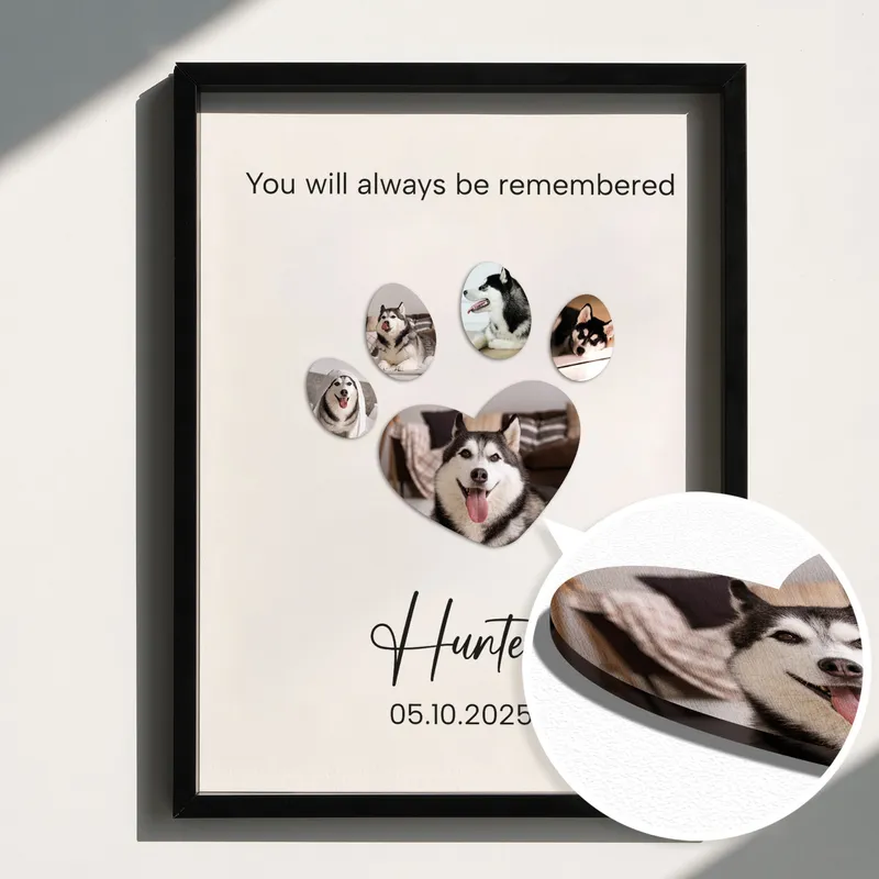 Personalized Wooden Pet Memory Frame Keepsake