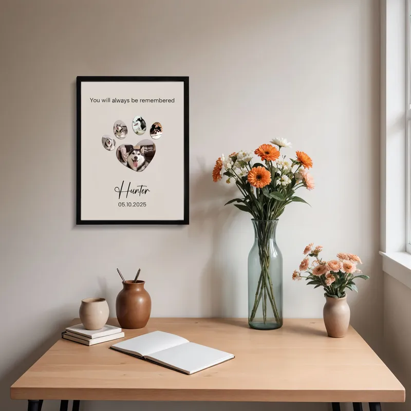 Personalized Wooden Pet Memory Frame Keepsake