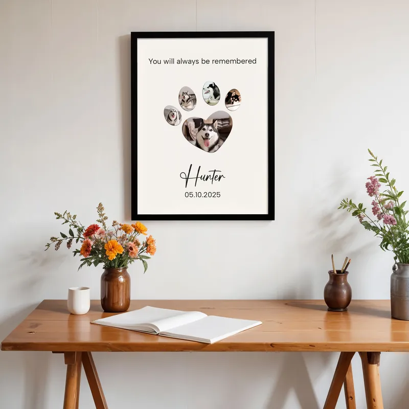 Personalized Wooden Pet Memory Frame Keepsake