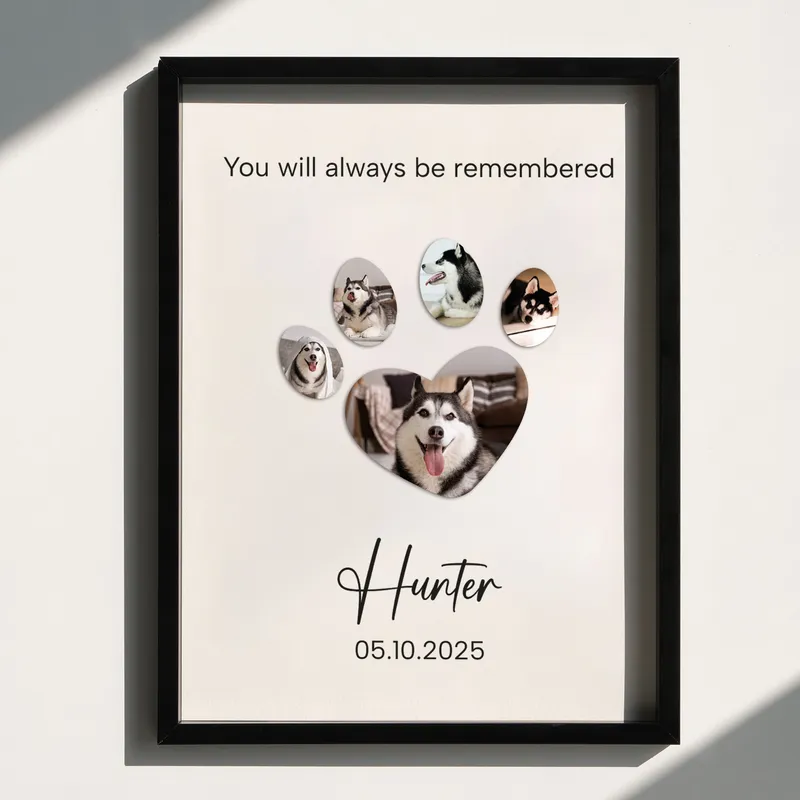 Personalized Wooden Pet Memory Frame Keepsake