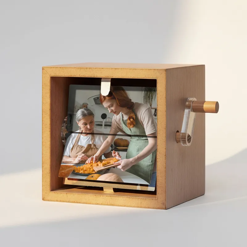 Personalized Wooden Photo Flipbook for Mom