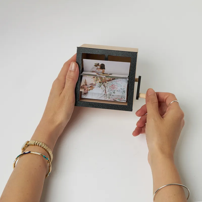 Personalized Wooden Photo Flipbook for Mom