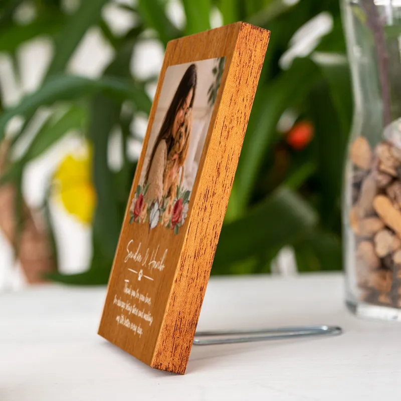 Personalized Wooden Photo Frame for Pet Moms