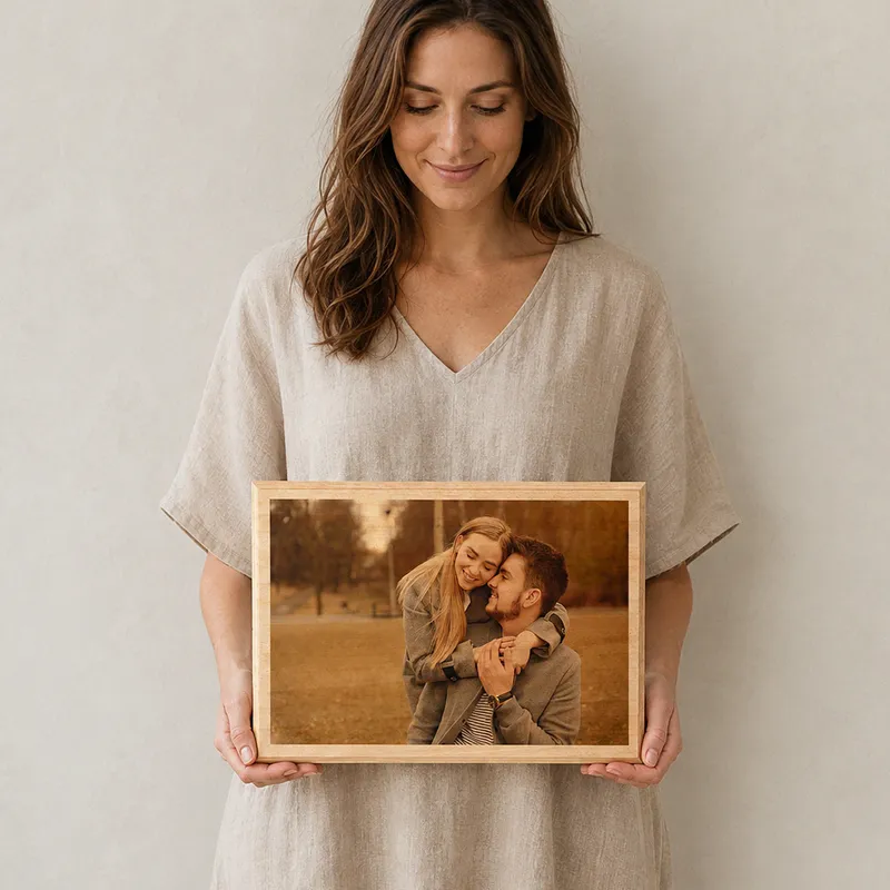 Personalised Wooden Photo Frame Keepsake for Special Moments