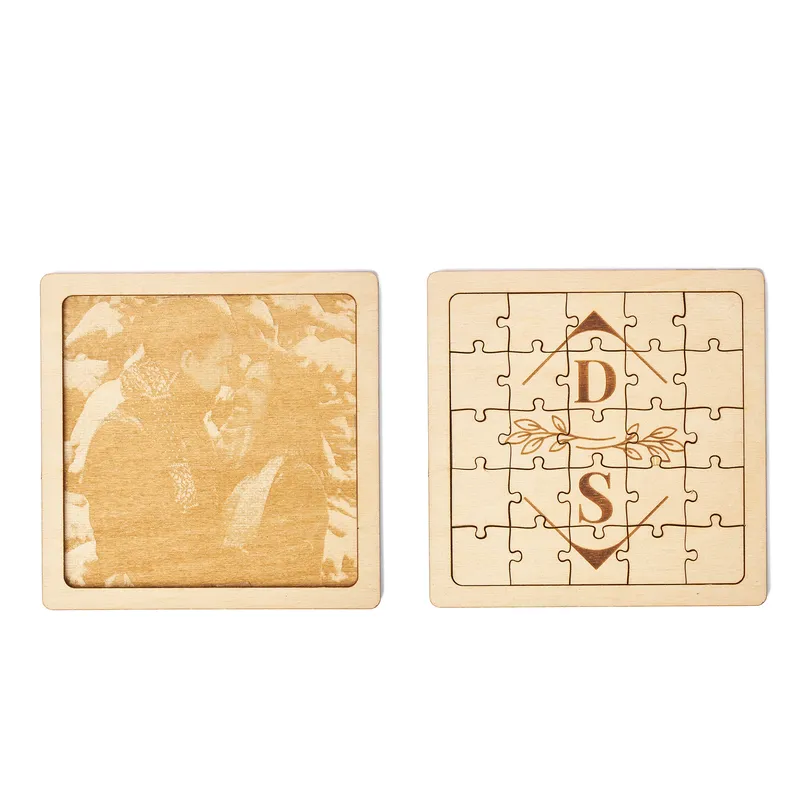 Personalized Wooden Photo Puzzle Gift for Couples