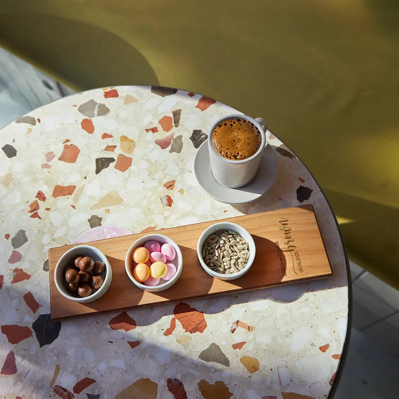 Personalized Wooden Serving Kit with 3 Mini Bowls