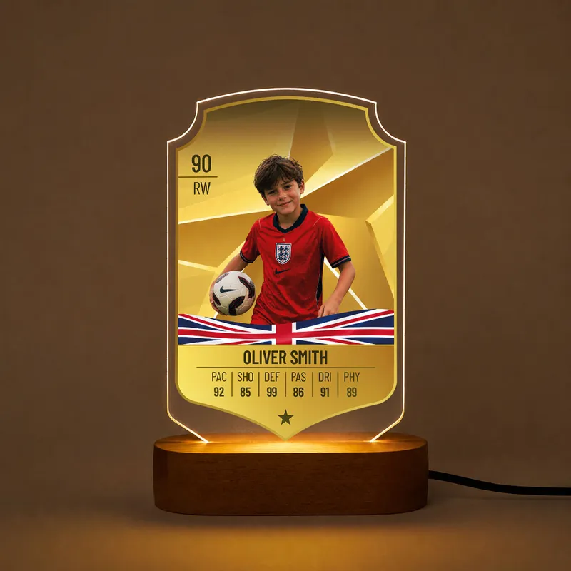 Personalized World Cup FUT Card Stats LED Lamp