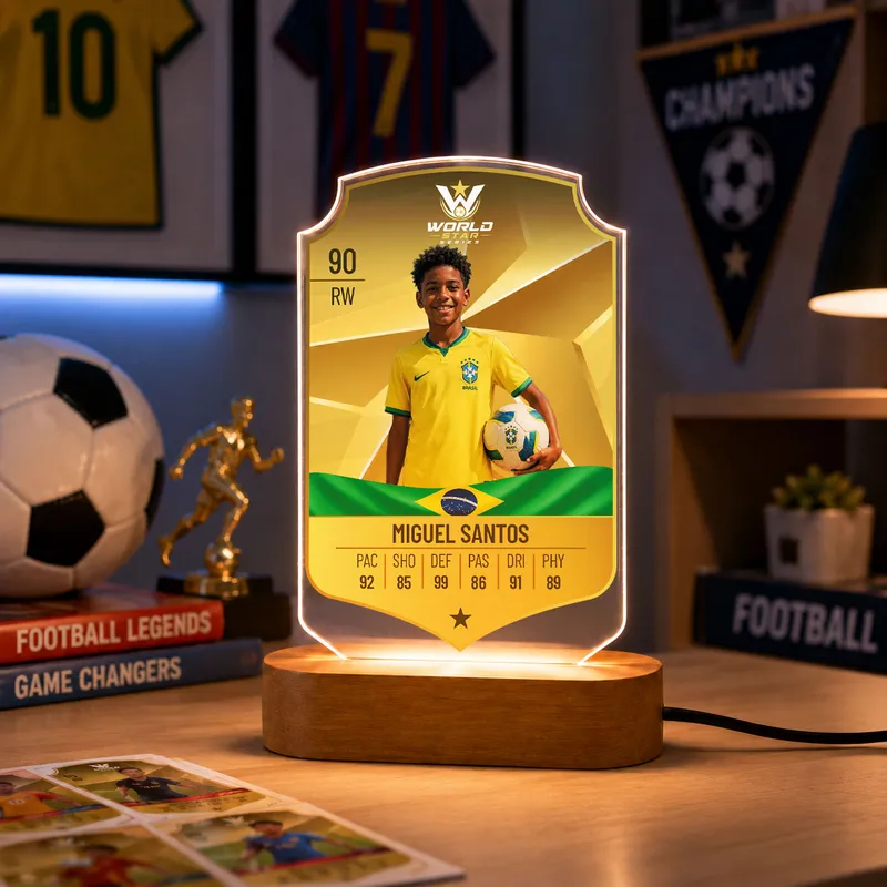 Personalized World Cup FUT Card Stats LED Lamp