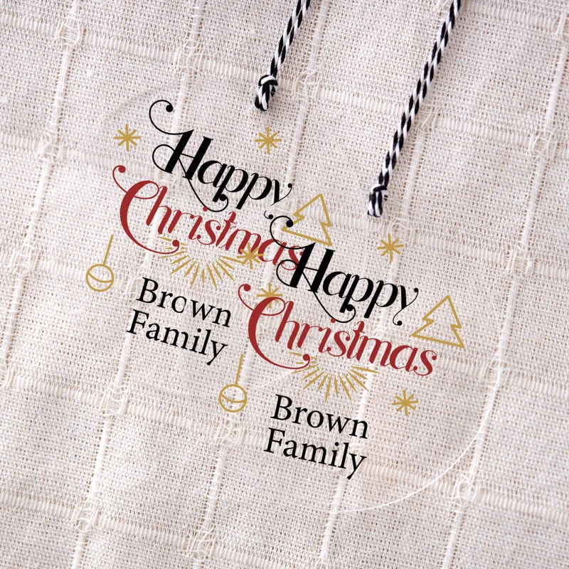 Personlized Transparent Acrylic Christmas Ornament