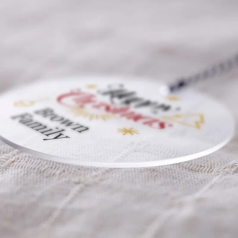 Personlized Transparent Acrylic Christmas Ornament