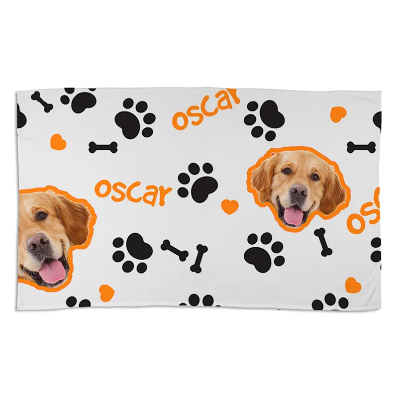 Pet Blanket with Personalized Pet Picture and Name for Gifts for Dog Lovers