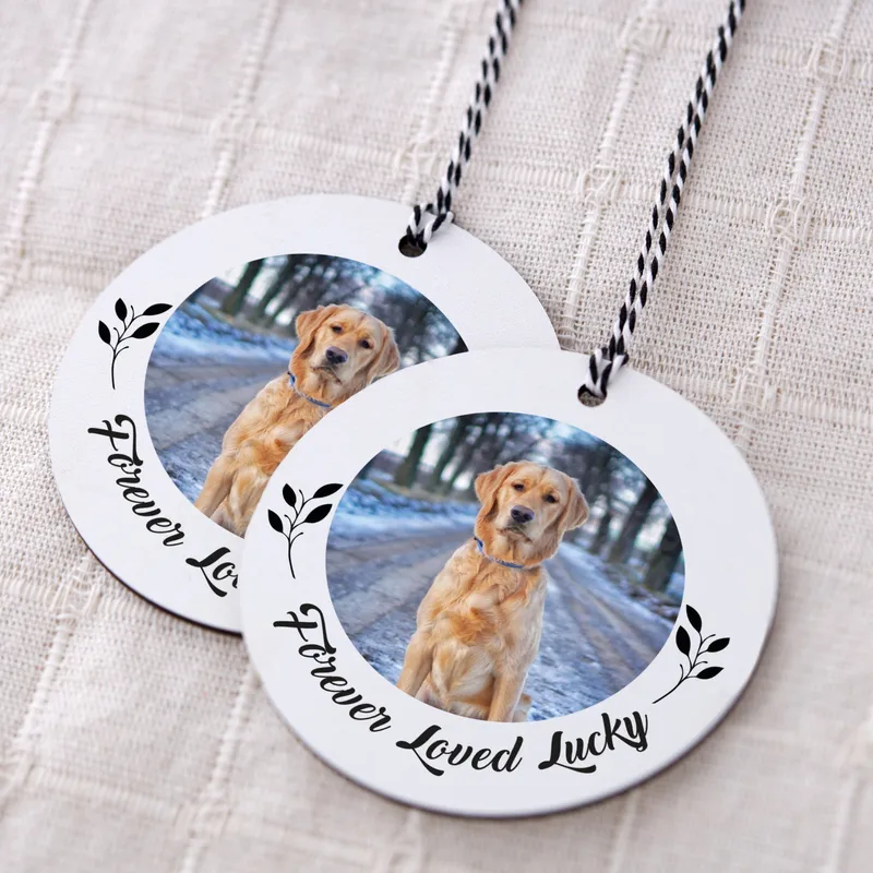 Pet Consept Personalised Photo Printed MDF Tree Ornament