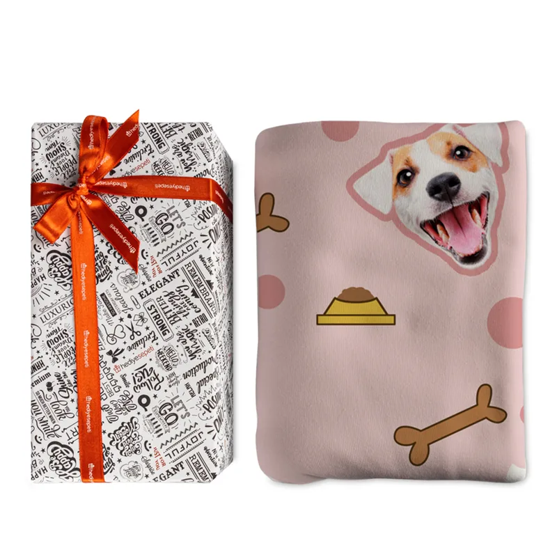 Pet Throw Blanket with Dog Design and Personalized Picture