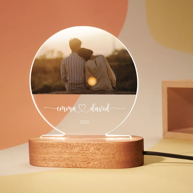 Personalised Photo LED Lamp - Unique Gift for Any Occasion