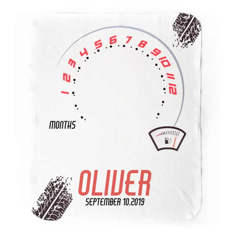 Personalised Baby Milestone Blanket for Monthly Photos