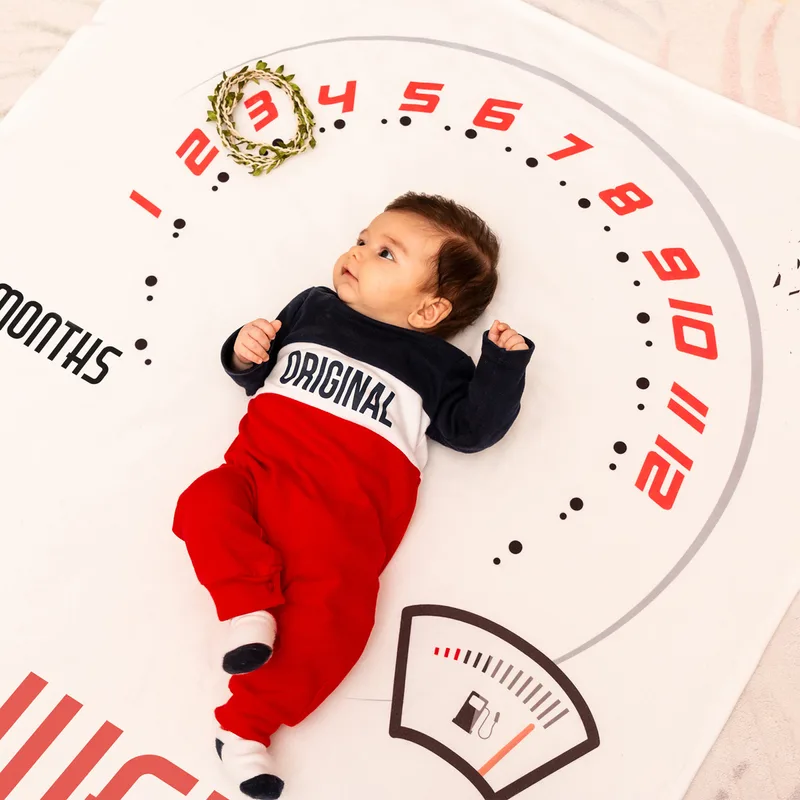 Personalised Baby Milestone Blanket for Monthly Photos