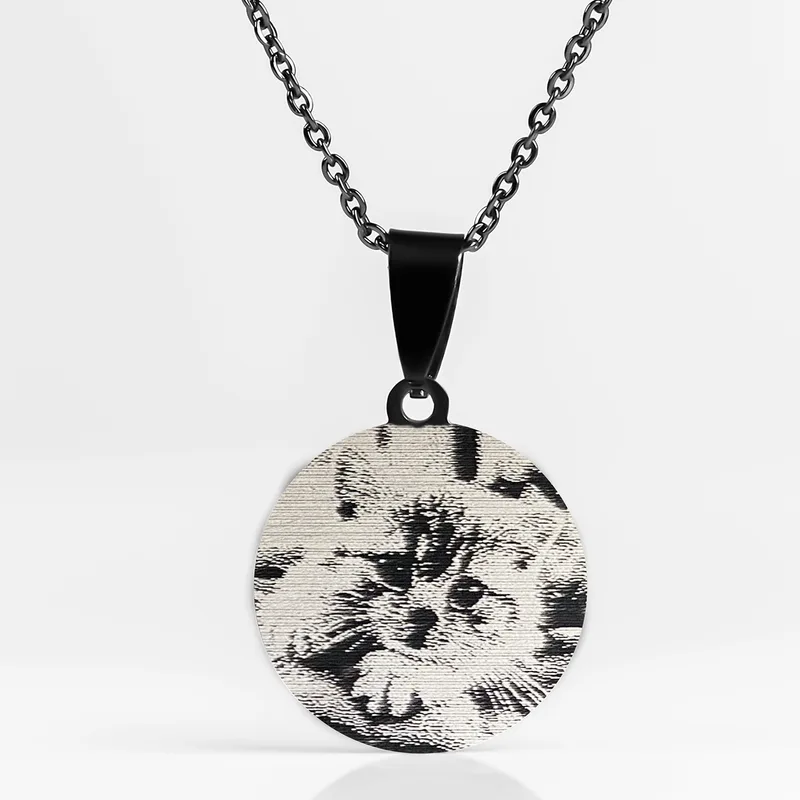 Personalised Cat Photo Pendant Necklace for Pet Lovers