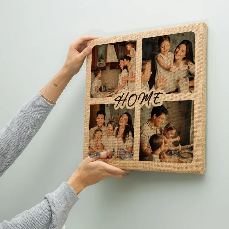 Personalised Vintage Photo Canvas 16x16 Ideal for Anniversaries