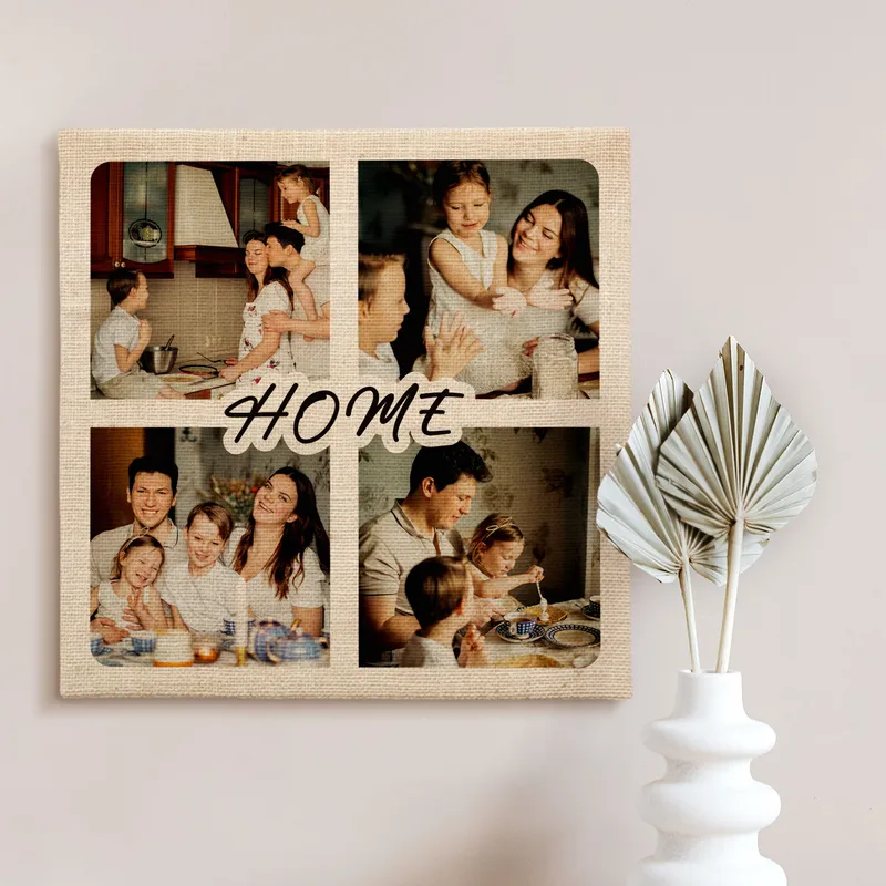 Personalised Vintage Photo Canvas 16x16 Ideal for Anniversaries