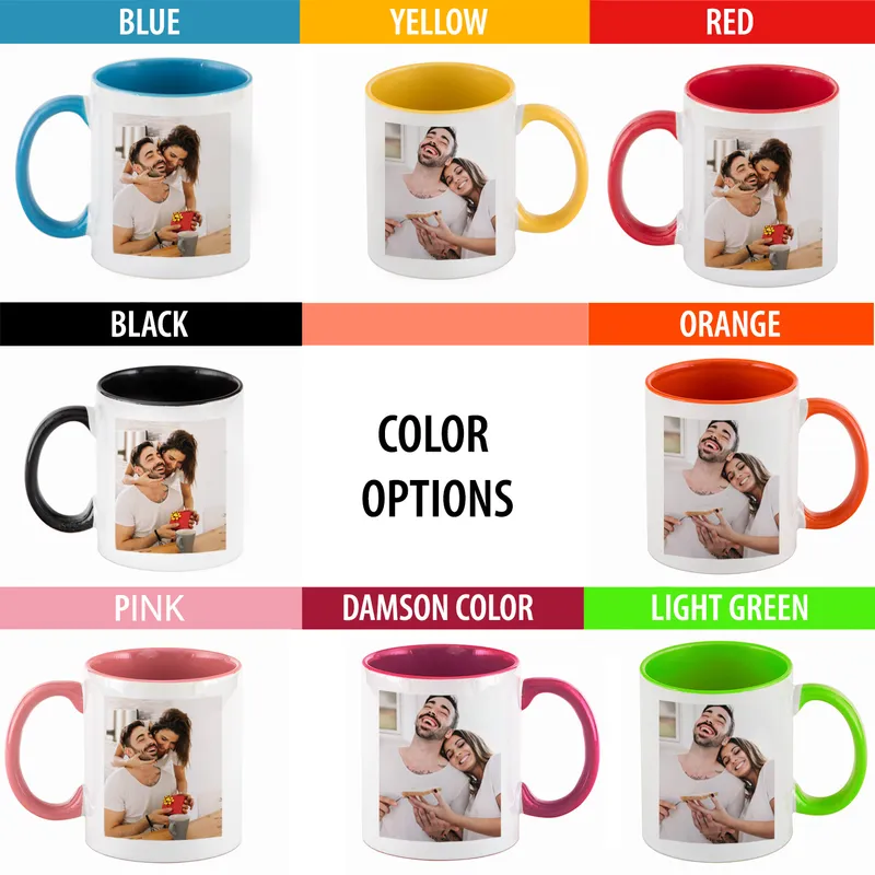 Photo Printed 2-Piece Colorful Coffee Mug Set