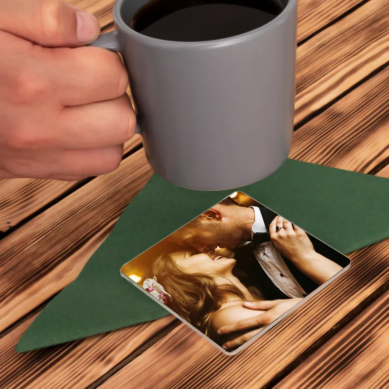 Photo Printed 4-Piece Acrylic Coaster Set