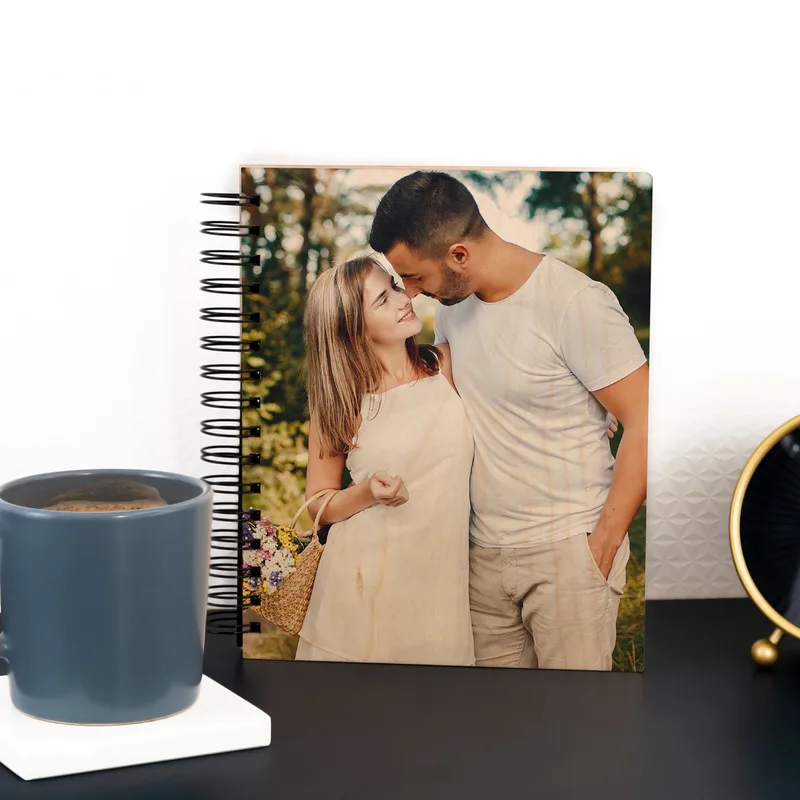 Photo Printed Wooden Hard Cover Photo Album